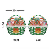 50Pcs Stand Up Santa Clause Basket Pouch Christmas  Candy Cookie Smell Proof Plastic Packaging Ziplock  Bags