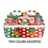 50Pcs Stand Up Santa Clause Basket Pouch Christmas  Candy Cookie Smell Proof Plastic Packaging Ziplock  Bags