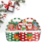 50Pcs Stand Up Santa Clause Basket Pouch Christmas  Candy Cookie Smell Proof Plastic Packaging Ziplock  Bags