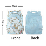 30x39cm Super Big Lovely Blue Puppy Printed Stand Up Doypack Pouch Smell Proof Reusable Food Grade Ziplock Bag