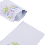 High Quality Landscape Printing Matte White Stand Up Mylar Bags Resealable Aluminum Foil Heat Sealing Zip Lock Pouches