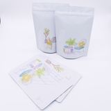 High Quality Landscape Printing Matte White Stand Up Mylar Bags Resealable Aluminum Foil Heat Sealing Zip Lock Pouches