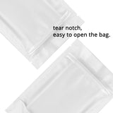 Resealable Aluminum Foil Matte White Stand Up Mylar Pouches Heat Sealable One Side Clear Food Zip Lock Bags