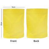 Matte Yellow Stand Up Zip Lock Storage Pouches Reusable Waterproof Heat Sealable Aluminum Foil Mylar Package Bags