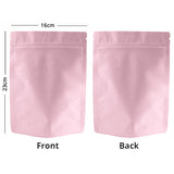 Round Corner Matte Pink Aluminum Foil Stand Up Mylar Bags Various Sizes Waterproof Heat Sealable Zip Lock Pouches