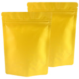 Resealable Stand Up Matte Gold Aluminum Foil Zip Lock Storage Pouches Eco-friendly Various Sizes Heat Sealable Mylar Bags