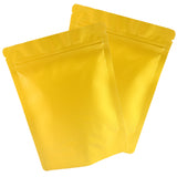 Resealable Stand Up Matte Gold Aluminum Foil Zip Lock Storage Pouches Eco-friendly Various Sizes Heat Sealable Mylar Bags