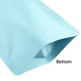 Matte Blue Aluminum Foil Stand Up Zip Lock Pouches Smell Proof Heat Sealable Round Corner Mylar Bags