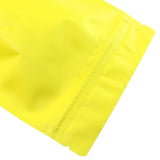 Matte Yellow Stand Up Zip Lock Storage Pouches Reusable Waterproof Heat Sealable Aluminum Foil Mylar Package Bags