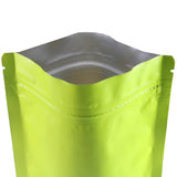 Stand Up Aluminum Foil Mylar Package Bags Resealable Waterproof Matte Green Heat Sealing Zip Lock Pouches