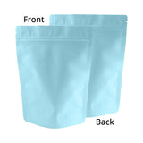 Matte Blue Aluminum Foil Stand Up Zip Lock Pouches Smell Proof Heat Sealable Round Corner Mylar Bags