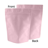 Round Corner Matte Pink Aluminum Foil Stand Up Mylar Bags Various Sizes Waterproof Heat Sealable Zip Lock Pouches