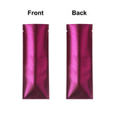 6x17cm Open Top Aluminum Foil Matte Silver Red Blue Purple Pouches Reusable Heat Seal Vacuum Long Size Coffee Bean Mylar Packaging Bags