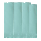 100pcs Mattte Blue Long Aluminum Foil Heat Seal Pouch Resealable Various Sizes Open Top Mylar Packaging Bags