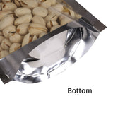 One Side Clear Mylar Plastic Bags 9x14cm Eco-friendly Smell Proof Coffee Bean Doypack Glossy Silver Stand Up Zip Lock Pouches