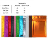 8.5x13cm Aluminum Foil One Side Clear Ziplock Pouch Colorful Open Top Zipper 100PCS Flat Heat Seal Matte Mylar Packaging Bags