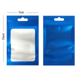 Various Colors Small Sizes Matte Foil Mylar Flat Zip Lock Storage Bag with Window For Phone Accessories