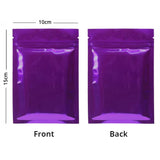 Glossy Metallic Foil Reclosable Zip Lock Package Bags Heat Sealing Flat Zipper Pouch w/ Tear Notch