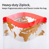 Custom Clear Plastic Mylar Bag W/Print And Tear Notch Glossy Storage Organizer Packaging Zipper Pouch Eco Stand Up Sachet