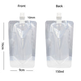 50pcs/Pack Spout Pouch With Funnel Stand Up Bag Glossy Custom Plastic Mylar Sauce Juice Water Storage Recyclable Bag