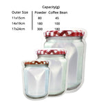 New Design Red Mason Jar Pouch Plastic Mylar Packaging Stand Up Zipper Bag Matte Household Storage Bag