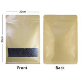 New Design Matte Stand Up Kraft Paper Mylar With Clear Window Doypack Household Kitchen Multifunction Storage Zipper Bag