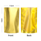 Vacuum Heat Seal Pouches Stand Up Smell Proof Matte Open Top Plastic Packaging Bags w/Clear Window & Tear Notch