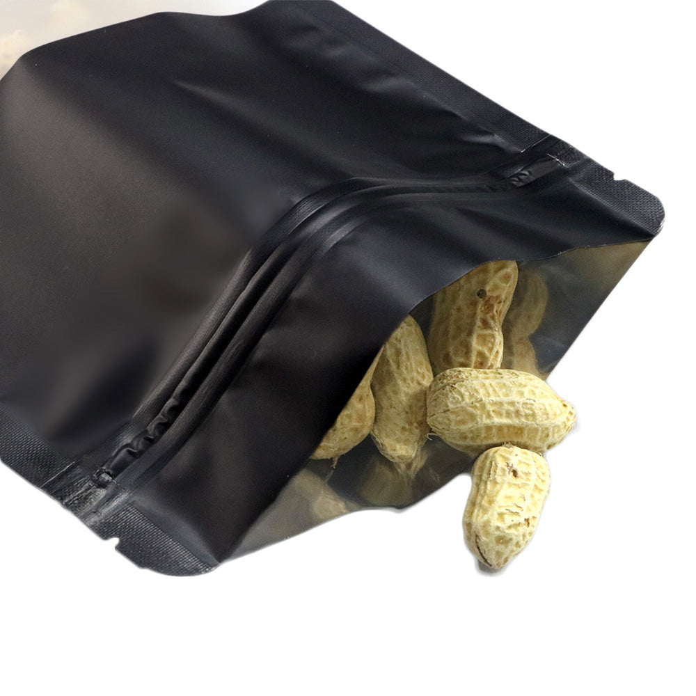 Custom black zipper bags, Matte black zip lock bag,Shopping bags