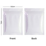 Glossy Metallic Foil Reclosable Zip Lock Package Bags Heat Sealing Flat Zipper Pouch w/ Tear Notch