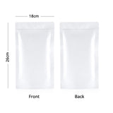 Custom Printed:Matte Kraft White Durability Metallic Mylar Zipper Bag Smell Proof Multi-function Stand Up Sealed Storage Pouch