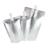 100ml-1L Eco Aluminium Foil Mylar Spout Pouch Glossy Silver Liquid Storage Organizer Stand Up Bag