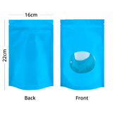 Valve Ziplock Bag Glossy Multicolors With Oval Window And Tear Notch Plastic Packaging Pouch  Foil Mylar Stand Up Storage Bag