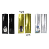 6x20cm Eco Vacuum Heat Seal Open Top Packaging Bags Aluminum Foil Mylar Pouches W/Clear Oval Window