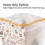 22x21cm Matte White Coffee Bean Gift Storage Packaging Bag With Frosted Window Stand Up Foil  Zipper Pouch