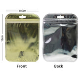 Mobile Accessories Zip Lock Bags Clear Front&Shiny Colors Back Metallic Mylar PP Storage Bag With Euro Slot