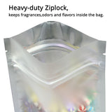 Various Sizes Colors Matte Flat Zipper Pouch Clear Front Heat Sealing Foil Mylar Zip Lock Storage Bags