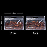 50Pcs/Pack Glossy Clear Stand Up Eco Bag Cereal Wheat Coffee Rice Storage Smellproof Plastic Mylar Ziplock Bag