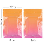 Multi-Size Gradient Color Cosmetic Jewelry Zip Lock Bag Heat Seal Foil Mylar Zipper Plastic Storage Pouch