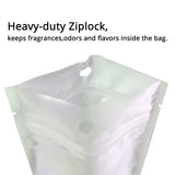 Recyclable Matte Tear Notch Clear Black/White Heat Seal Flat Zip Lock Pouch Bag With Hanging Hole