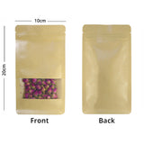 New Design Matte Stand Up Kraft Paper Mylar With Clear Window Doypack Household Kitchen Multifunction Storage Zipper Bag