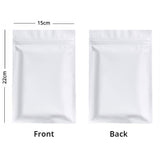 Matte Black/White Smell Proof Plastic Mylar Zip Lock Bags Flat Bottom Tear Notch Pouches Packaging Bags