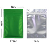 Custom Printed: Various Colors Matte Flat Zipper Pouch Clear Front Heat Sealing Foil Mylar Zip Lock Storage Bag