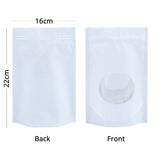 Valve Ziplock Bag Glossy Multicolors With Oval Window And Tear Notch Plastic Packaging Pouch  Foil Mylar Stand Up Storage Bag