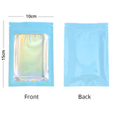 Custom Printed: Glossy Plastic Seal Packaging Zip Lock Bag With Clear Window Flat Bottom Jewelry Travel Storage Zipper Pouch