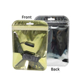 Mobile Accessories Zip Lock Bags Clear Front&Shiny Colors Back Metallic Mylar PP Storage Bag With Euro Slot