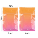 Multi-Size Gradient Color Cosmetic Jewelry Zip Lock Bag Heat Seal Foil Mylar Zipper Plastic Storage Pouch