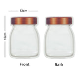 High Quality Stand Up Glossy Mason Jar Clear W/Print Plastic Mylar Rice Snack Coffee Bean Storage Packaging Zipper Pouch