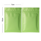 Various Colors Heat Sealing Zip Lock Pouches Tear Notch Metallic Mylar Flat Self Seal Package Bag For Herb Powder