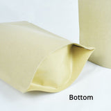 Kraft Paper Metallic Foil Mylar Stand Up Zipper Bag Eco Sealing Film Bag Smellproof Tea Food Storage Organizer Pouch