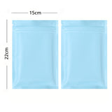 Various Colors Heat Sealing Zip Lock Pouches Tear Notch Metallic Mylar Flat Self Seal Package Bag For Herb Powder